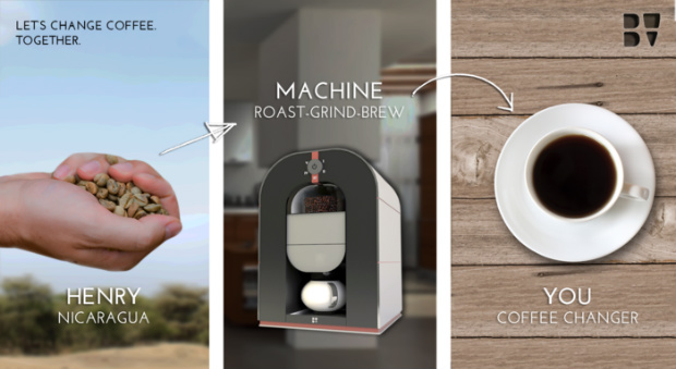 Bonaverde Coffee Changers launches its roast-grind-brew coffee machine on Kickstarter